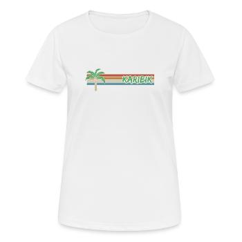 Urlaub Karibik - Frauen T-Shirt atmungsaktiv - Weiß - Vorne - AI Model Female 172 dark (172cm)