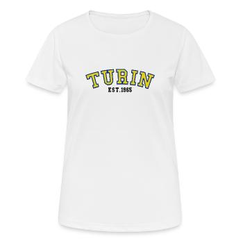 Turin Est.1965 - T-shirt respirant Femme - blanc - Devant - AI Model Female 172 dark (172cm)