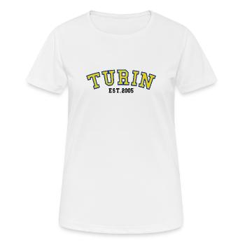 Turin Est.2005 - T-shirt respirant Femme - blanc - Devant - AI Model Female 172 dark (172cm)