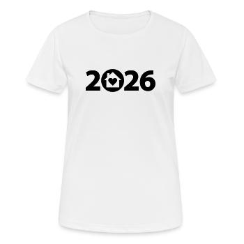 Constructeur 2026, Fête de pendaison de crémaillère 2026, Maison 2026 - T-shirt respirant Femme - blanc - Devant - AI Model Female 172 dark (172cm)