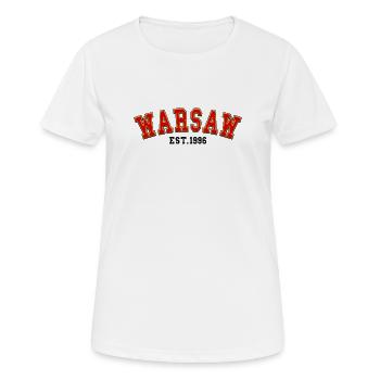 Warschau gegründet 1996 - Frauen T-Shirt atmungsaktiv - Weiß - Vorne - AI Model Female 172 dark (172cm)