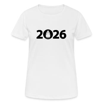 Ironing 2026, Ironing 2026 - Women's Breathable T-Shirt - white - Front - AI Model Female 172 dark (172cm)