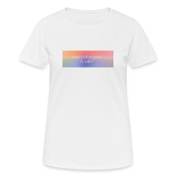Neurodivergent & valid - Frauen T-Shirt atmungsaktiv - Weiß - Vorne - AI Model Female 172 dark (172cm)