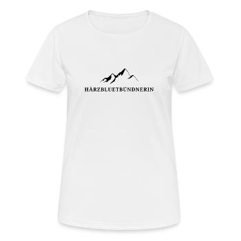 Härzbluetbündnerin Stolze Bündnerin Grisons - T-shirt respirant Femme - blanc - Devant - AI Model Female 172 dark (172cm)