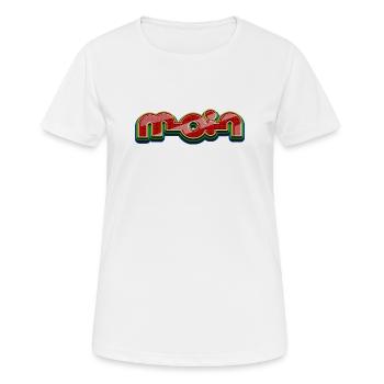 Bonjour - T-shirt respirant Femme - blanc - Devant - AI Model Female 172 dark (172cm)