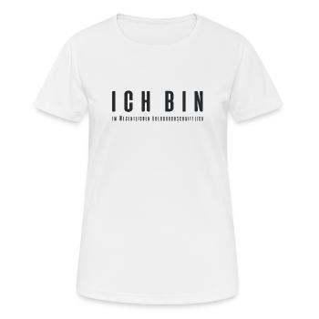 Ich bin im Wesentlichen überdurchschnittlich - Frauen T-Shirt atmungsaktiv - Weiß - Vorne - AI Model Female 172 dark (172cm)