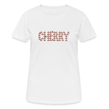 Kirschtypografie - Frauen T-Shirt atmungsaktiv - Weiß - Vorne - AI Model Female 172 dark (172cm)