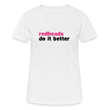 Rothaarigen es besser (Rothaarigen es besser) - Frauen T-Shirt atmungsaktiv - Weiß - Vorne - AI Model Female 172 dark (172cm)