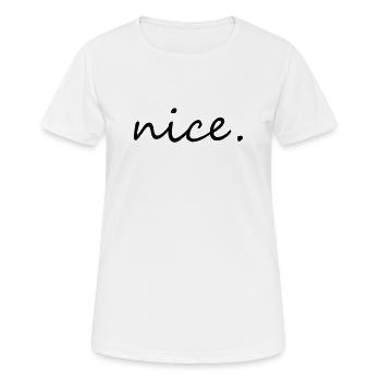 nice - T-shirt respirant Femme - blanc - Devant - AI Model Female 172 dark (172cm)