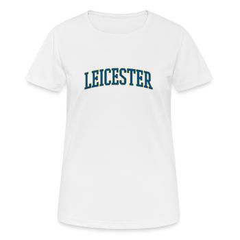 Leicester Varsity Wordmark - Women's Breathable T-Shirt - white - Front - AI Model Female 172 dark (172cm)
