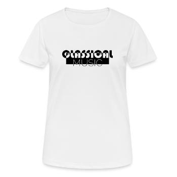 musique classique icône icône musique classique Logo - T-shirt respirant Femme - blanc - Devant - AI Model Female 172 dark (172cm)