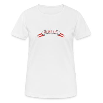 Banderole de fille de Vienne - T-shirt respirant Femme - blanc - Devant - AI Model Female 172 dark (172cm)