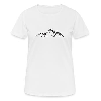 Gebirge - Frauen T-Shirt atmungsaktiv - Weiß - Vorne - AI Model Female 172 dark (172cm)