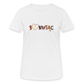 Dimanche en semaine avec soleil - T-shirt respirant Femme - blanc - Devant - AI Model Female 172 dark (172cm)