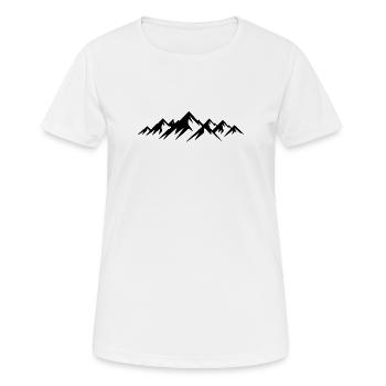 Gebirge - Frauen T-Shirt atmungsaktiv - Weiß - Vorne - AI Model Female 172 dark (172cm)