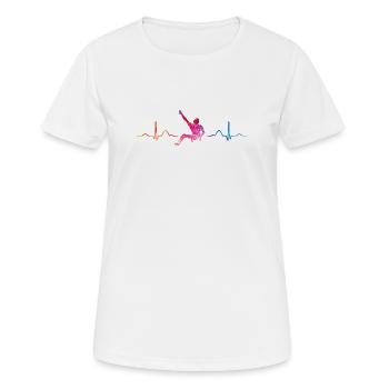 Boulderer Herzschlag Boulder Bouldern - Frauen T-Shirt atmungsaktiv - Weiß - Vorne - AI Model Female 172 dark (172cm)
