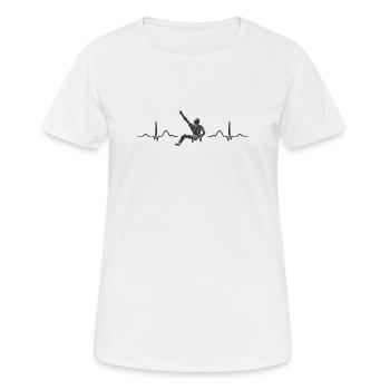 Boulderer Herzschlag Boulder Bouldern - Frauen T-Shirt atmungsaktiv - Weiß - Vorne - AI Model Female 172 dark (172cm)