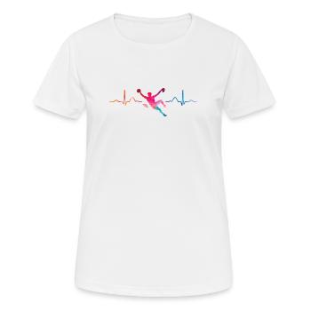 Boulderer Herzschlag Boulder Bouldern - Frauen T-Shirt atmungsaktiv - Weiß - Vorne - AI Model Female 172 dark (172cm)