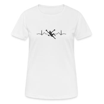 Boulderer Herzschlag Boulder Bouldern - Frauen T-Shirt atmungsaktiv - Weiß - Vorne - AI Model Female 172 dark (172cm)