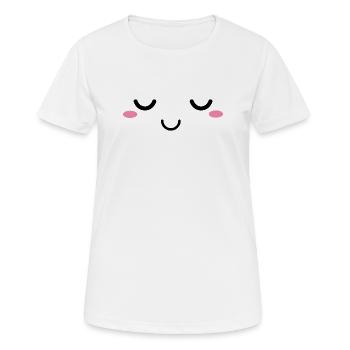 Dreaming Kawaiigesicht - Frauen T-Shirt atmungsaktiv - Weiß - Vorne - AI Model Female 172 dark (172cm)