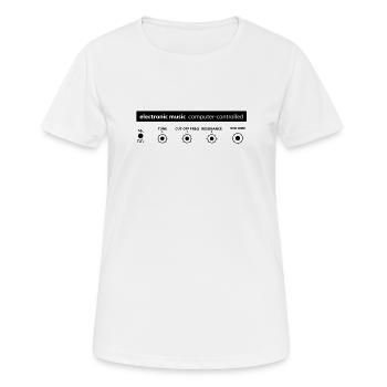 electronic music - Women's Breathable T-Shirt - white - Front - AI Model Female 172 dark (172cm)