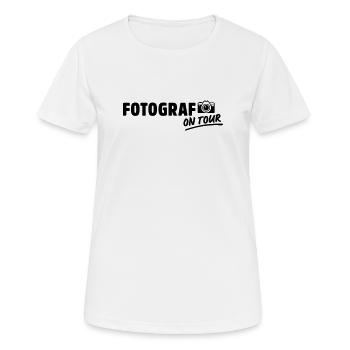 fotograf on tour - Frauen T-Shirt atmungsaktiv - Weiß - Vorne - AI Model Female 172 dark (172cm)