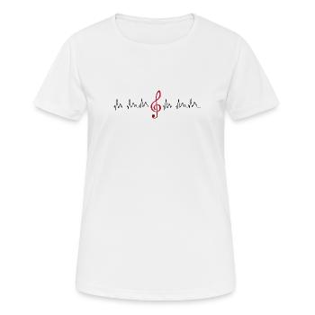 Clé de Sol Éclatante - T-shirt respirant Femme - blanc - Devant - AI Model Female 172 dark (172cm)