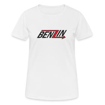 BENZIN - Frauen T-Shirt atmungsaktiv - Weiß - Vorne - AI Model Female 172 dark (172cm)
