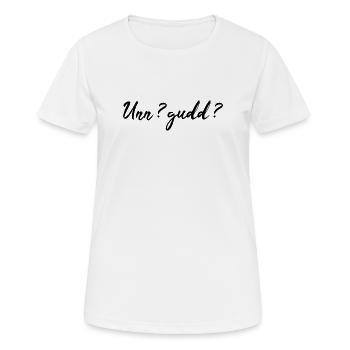 Saarländisch Dialekt Shirt Saar Saarland Geschenk - Frauen T-Shirt atmungsaktiv - Weiß - Vorne - AI Model Female 172 dark (172cm)
