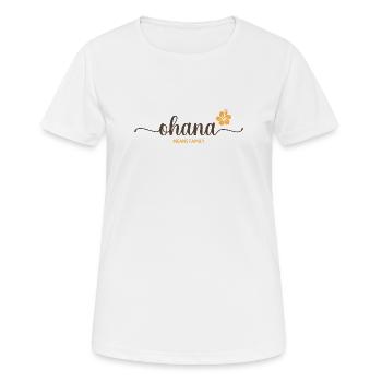 Chemise Hawaï de la famille Ohana - T-shirt respirant Femme - blanc - Devant - AI Model Female 172 dark (172cm)