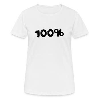 100% - T-shirt respirant Femme - blanc - Devant - AI Model Female 172 dark (172cm)