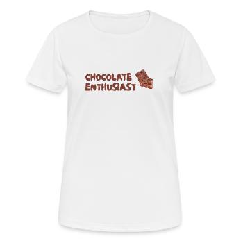 Schokoladen Enthusiast - Frauen T-Shirt atmungsaktiv - Weiß - Vorne - AI Model Female 172 dark (172cm)