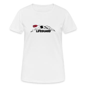 Lifeguard sauveteur aquatique - T-shirt respirant Femme - blanc - Devant - AI Model Female 172 dark (172cm)