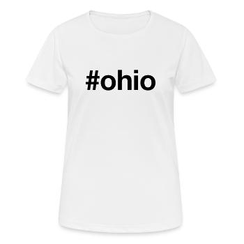 OHIO Hashtag - Frauen T-Shirt atmungsaktiv - Weiß - Vorne - AI Model Female 172 dark (172cm)