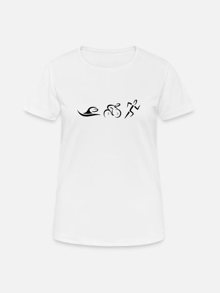 Triathlon - Frauen T-Shirt atmungsaktiv - Weiß
