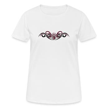 Tribal filigrane avec des pierres précieuses, styl - T-shirt respirant Femme - blanc - Devant - AI Model Female 172 dark (172cm)