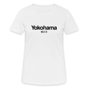 Yokohama Japan Minimal Typografie - Frauen T-Shirt atmungsaktiv - Weiß - Vorne - AI Model Female 172 dark (172cm)