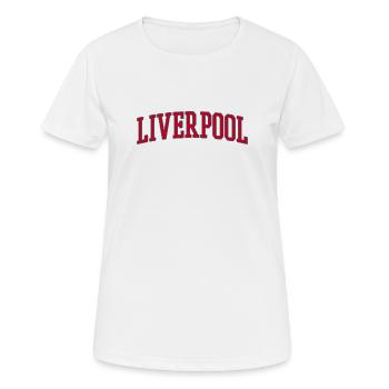 Liverpool Varsity Lettering Design - Women's Breathable T-Shirt - white - Front - AI Model Female 172 dark (172cm)
