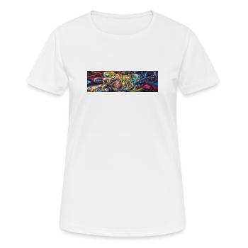 Cosmic Swirl Abstract Nebula - Women's Breathable T-Shirt - white - Front - AI Model Female 172 dark (172cm)