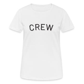 Crew - Frauen T-Shirt atmungsaktiv - Weiß - Vorne - AI Model Female 172 dark (172cm)