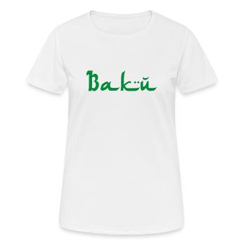 Bakou, Azerbaïdjan - T-shirt respirant Femme - blanc - Devant - AI Model Female 172 dark (172cm)
