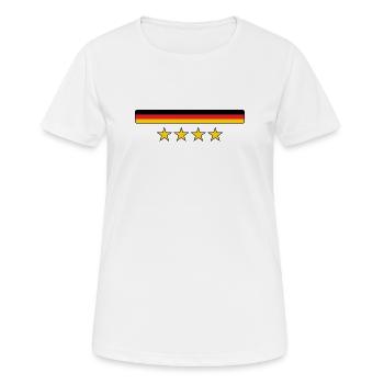 German Flag - Germany - Women's Breathable T-Shirt - white - Front - AI Model Female 172 dark (172cm)