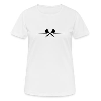 Dartpfeile Symbol - Frauen T-Shirt atmungsaktiv - Weiß - Vorne - AI Model Female 172 dark (172cm)