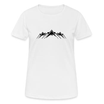Berge Berg Mountains - Frauen T-Shirt atmungsaktiv - Weiß - Vorne - AI Model Female 172 dark (172cm)