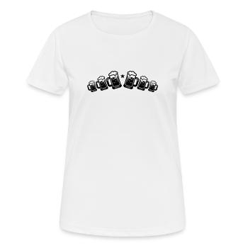 Beer beer glass icon - Women's Breathable T-Shirt - white - Front - AI Model Female 172 dark (172cm)