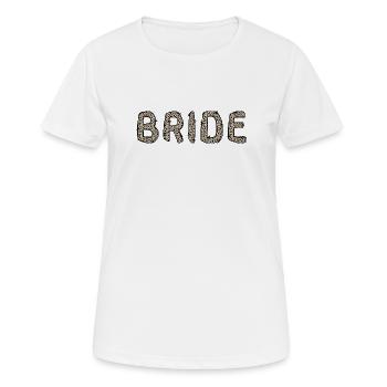 Braut, Junggesellinnenabschied, Leo, JGA - Frauen T-Shirt atmungsaktiv - Weiß - Vorne - AI Model Female 172 dark (172cm)