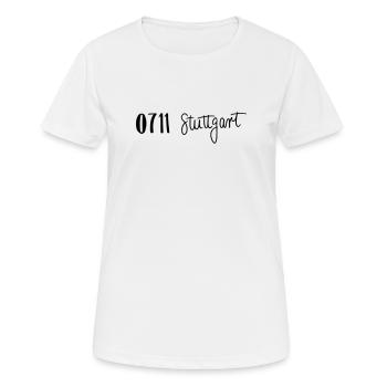 0711 Stuttgart, Allemagne - T-shirt respirant Femme - blanc - Devant - AI Model Female 172 dark (172cm)