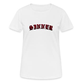 Sinner - Women's Breathable T-Shirt - white - Front - AI Model Female 172 dark (172cm)