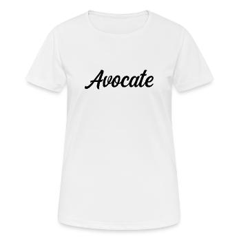 Avocate Droit Justice Tribunal Barreau Défense - T-shirt respirant Femme - blanc - Devant - AI Model Female 172 dark (172cm)