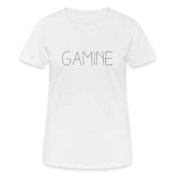 Gamine - Idée cadeau original femme - T-shirt respirant Femme - blanc - Devant - AI Model Female 172 dark (172cm)